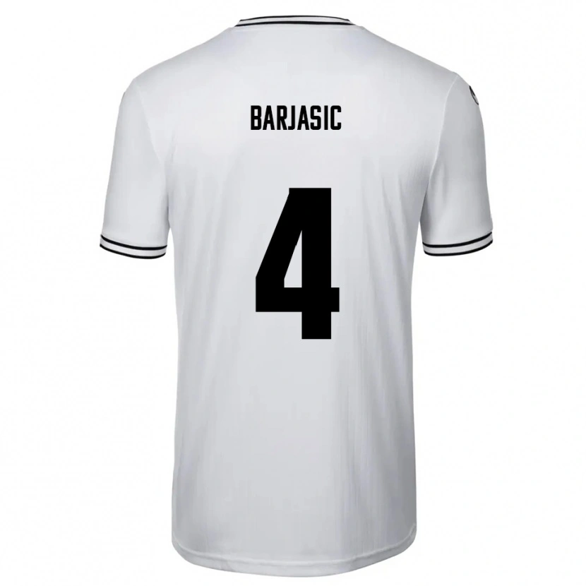 Danxen Mujer Camiseta Nikola Barjasic #4 Blanco Negro 1ª Equipación 2025/26 La Camisa