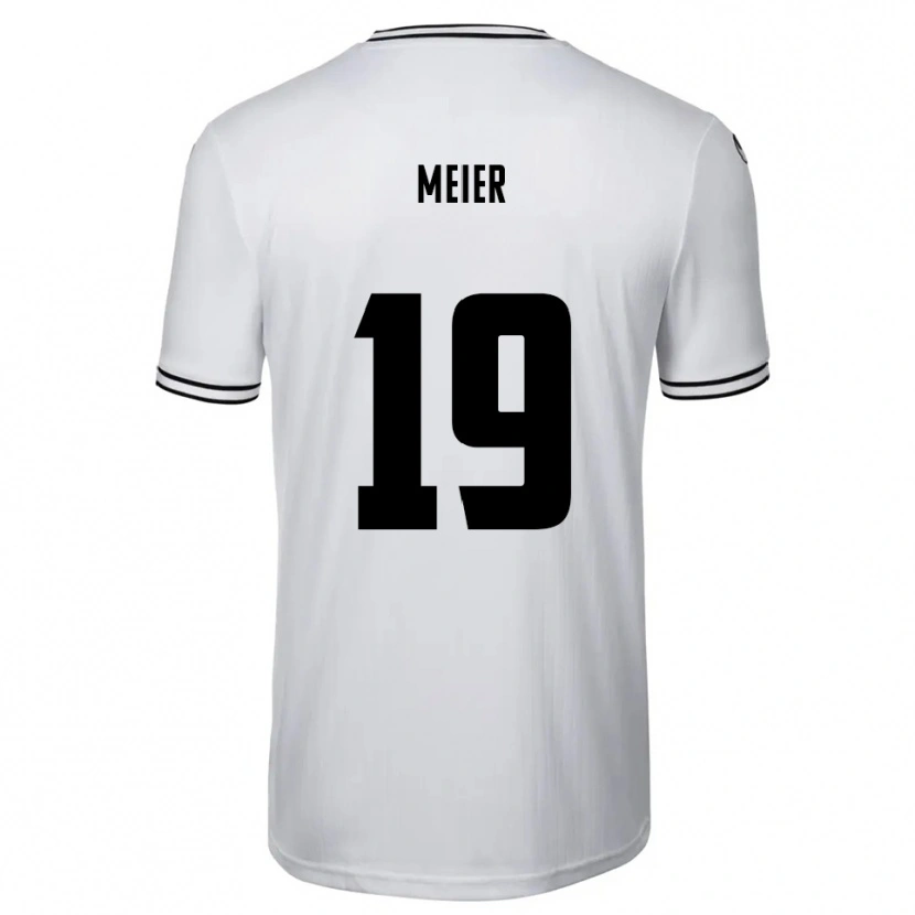 Danxen Mujer Camiseta Jonathan Meier #19 Blanco Negro 1ª Equipación 2025/26 La Camisa