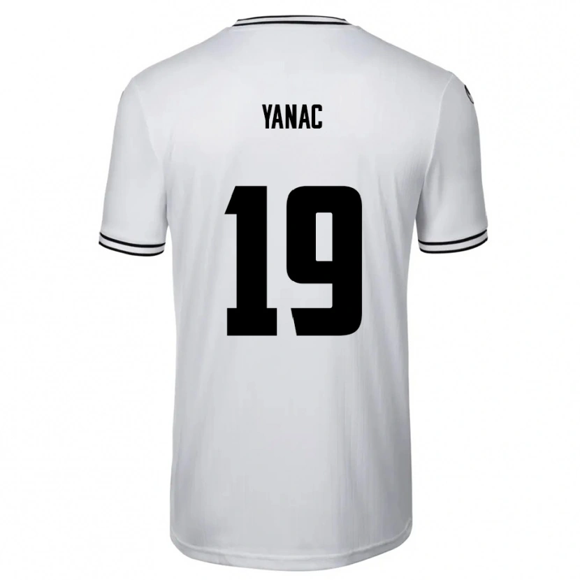 Danxen Mujer Camiseta Kaan Yanac #19 Blanco Negro 1ª Equipación 2025/26 La Camisa