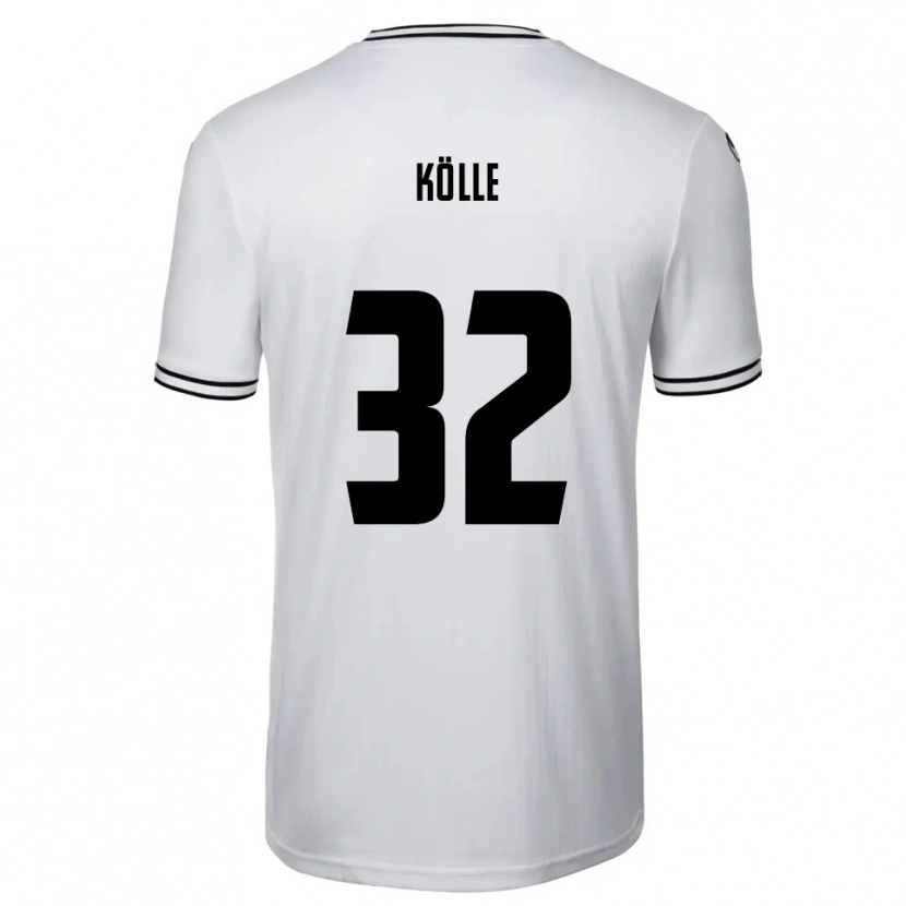 Danxen Mujer Camiseta Niklas Kölle #32 Blanco Negro 1ª Equipación 2025/26 La Camisa