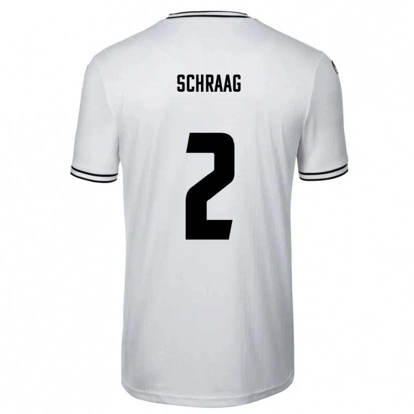 Danxen Mujer Camiseta Felix Schraag #2 Blanco Negro 1ª Equipación 2025/26 La Camisa