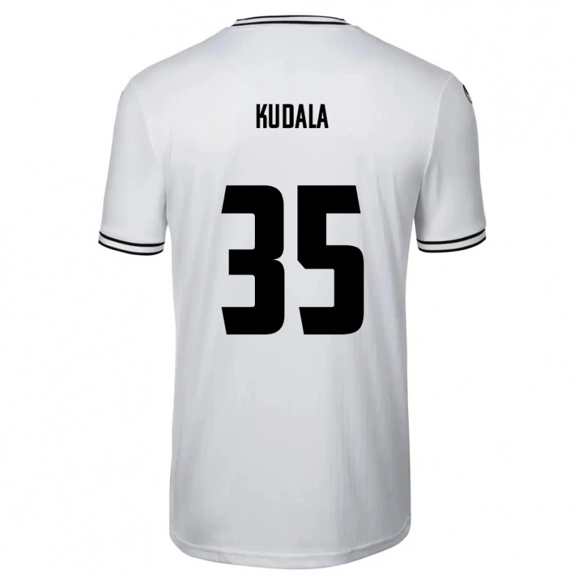 Danxen Mujer Camiseta Julian Kudala #35 Blanco Negro 1ª Equipación 2025/26 La Camisa