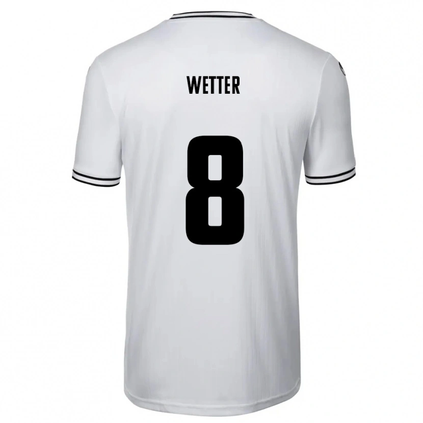 Danxen Mujer Camiseta Samuel Wetter #8 Blanco Negro 1ª Equipación 2025/26 La Camisa