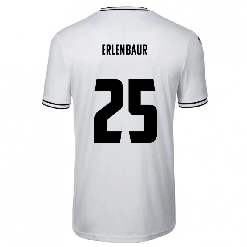 Danxen Mujer Camiseta Johannes Erlenbaur #25 Blanco Negro 1ª Equipación 2025/26 La Camisa