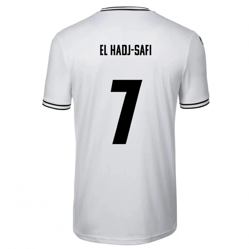 Danxen Mujer Camiseta Iljas El Hadj-Safi #7 Blanco Negro 1ª Equipación 2025/26 La Camisa