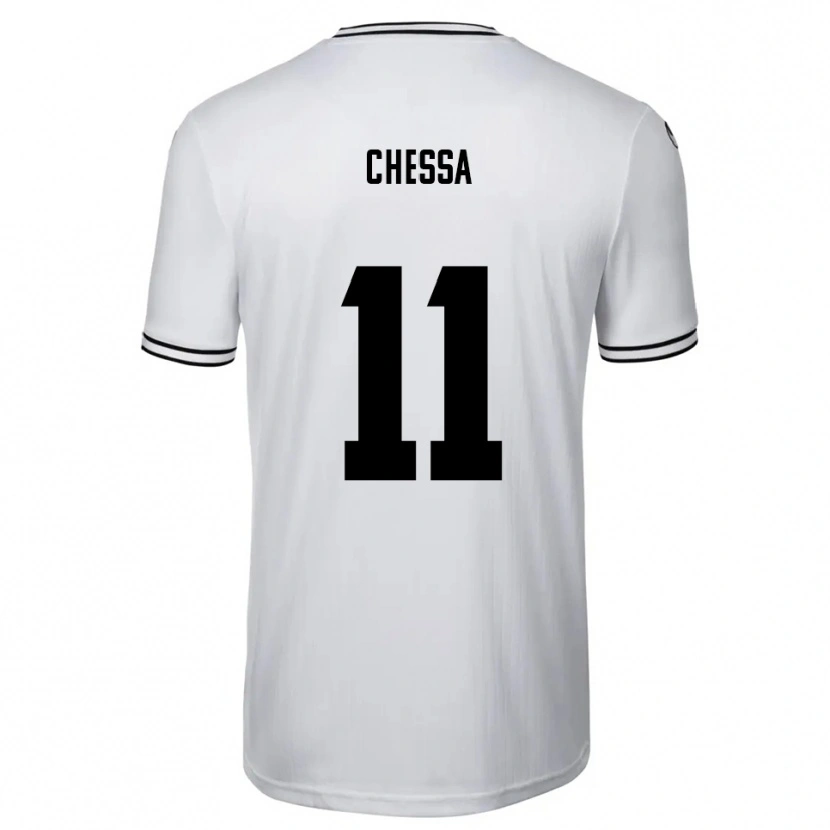 Danxen Mujer Camiseta Dennis Chessa #11 Blanco Negro 1ª Equipación 2025/26 La Camisa