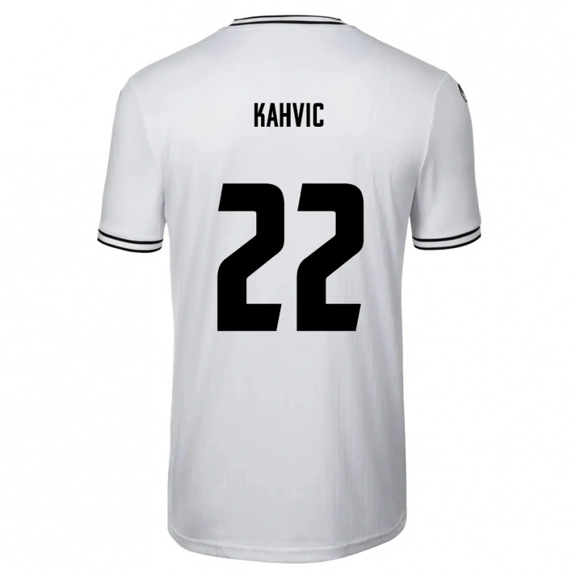 Danxen Mujer Camiseta Aleksandar Kahvic #22 Blanco Negro 1ª Equipación 2025/26 La Camisa