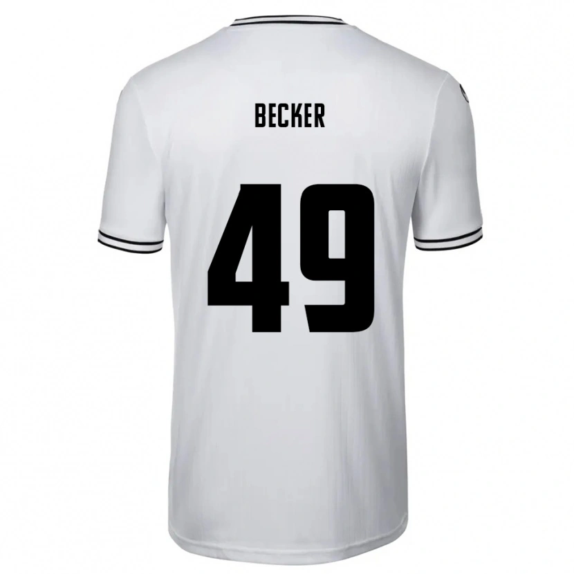 Danxen Mujer Camiseta André Becker #49 Blanco Negro 1ª Equipación 2025/26 La Camisa