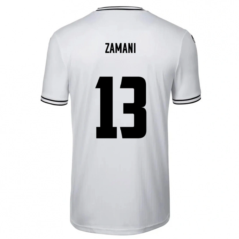 Danxen Mujer Camiseta Erfan Zamani #13 Blanco Negro 1ª Equipación 2025/26 La Camisa