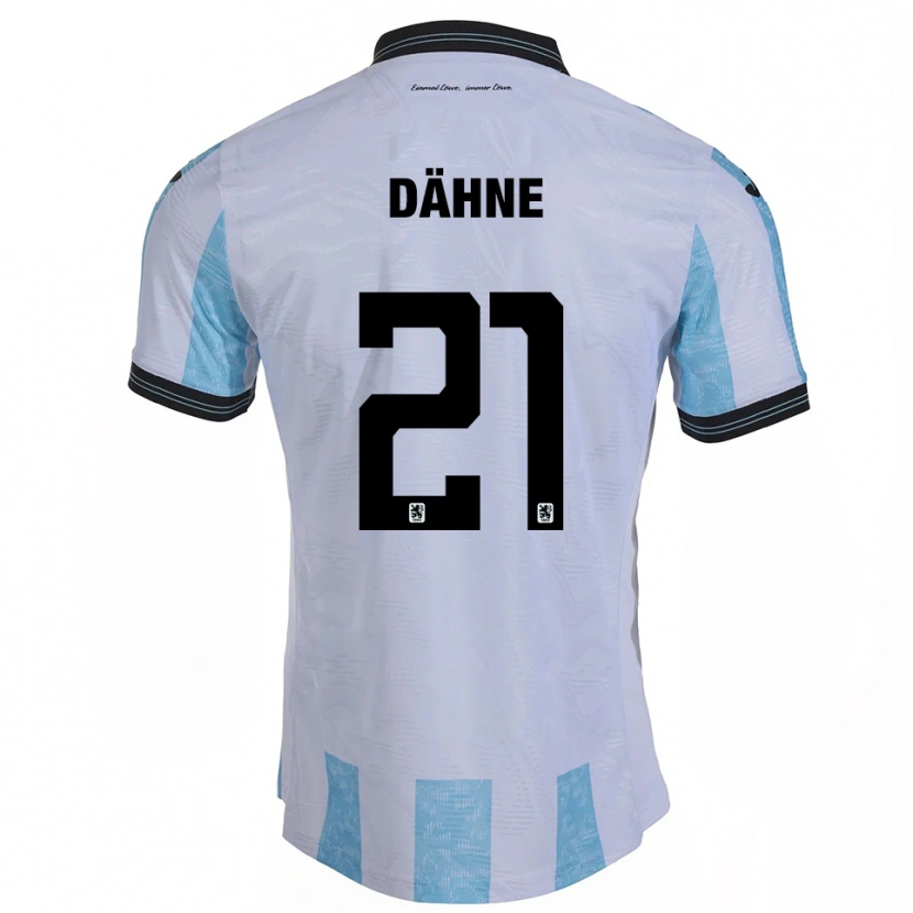 Danxen Mujer Camiseta Thomas Dähne #21 Blanco Azul Cielo 1ª Equipación 2025/26 La Camisa