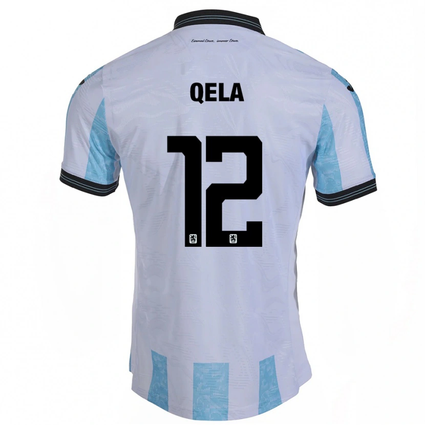 Danxen Mujer Camiseta Miran Qela #12 Blanco Azul Cielo 1ª Equipación 2025/26 La Camisa