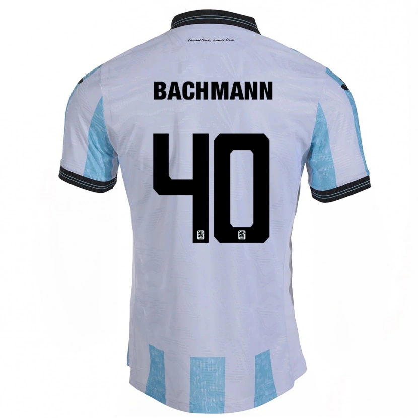 Danxen Mujer Camiseta Paul Bachmann #40 Blanco Azul Cielo 1ª Equipación 2025/26 La Camisa