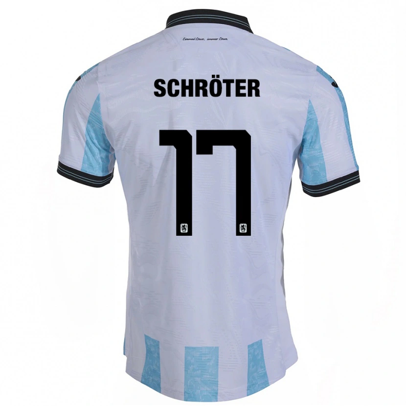 Danxen Mujer Camiseta Morris Schröter #17 Blanco Azul Cielo 1ª Equipación 2025/26 La Camisa