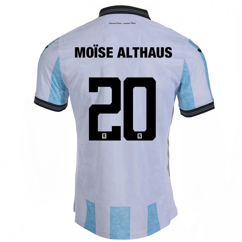 Danxen Mujer Camiseta Samuel Moïse Althaus #20 Blanco Azul Cielo 1ª Equipación 2025/26 La Camisa