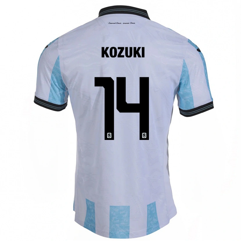 Danxen Mujer Camiseta Soichiro Kozuki #14 Blanco Azul Cielo 1ª Equipación 2025/26 La Camisa