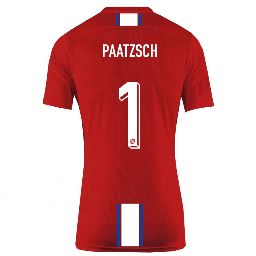 Danxen Mujer Camiseta Pascal Paatzsch #1 Rojo Blanco 1ª Equipación 2025/26 La Camisa