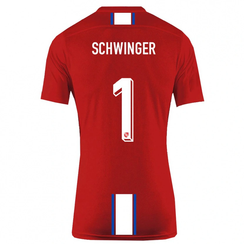 Danxen Mujer Camiseta Holm Schwinger #1 Rojo Blanco 1ª Equipación 2025/26 La Camisa