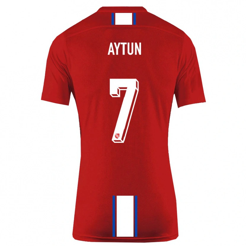 Danxen Mujer Camiseta Emre Aytun #7 Rojo Blanco 1ª Equipación 2025/26 La Camisa