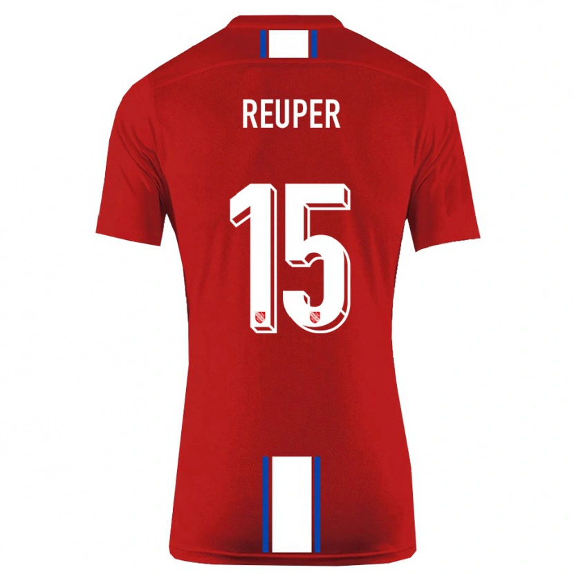 Danxen Mujer Camiseta Tim Reuper #15 Rojo Blanco 1ª Equipación 2025/26 La Camisa