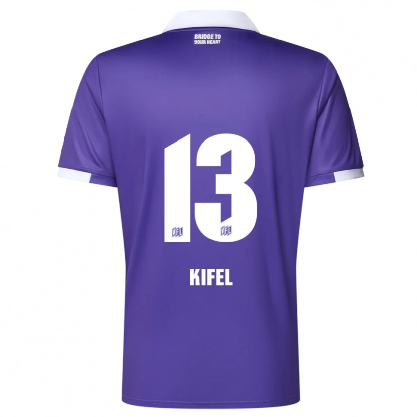 Danxen Mujer Camiseta Denis Kifel #13 Púrpura Blanco 1ª Equipación 2025/26 La Camisa