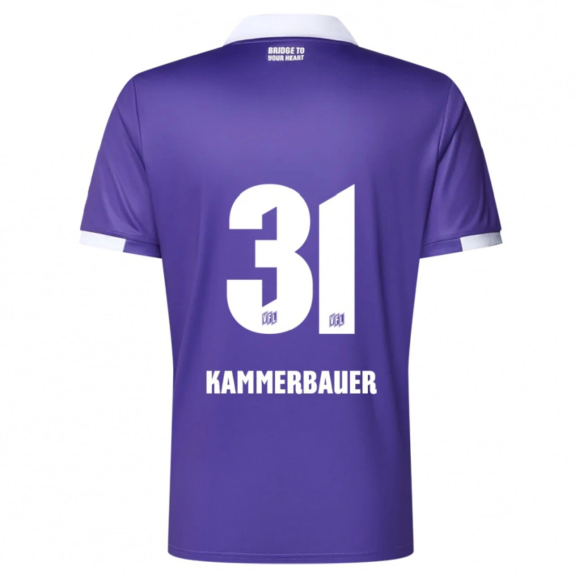 Danxen Mujer Camiseta Patrick Kammerbauer #31 Púrpura Blanco 1ª Equipación 2025/26 La Camisa