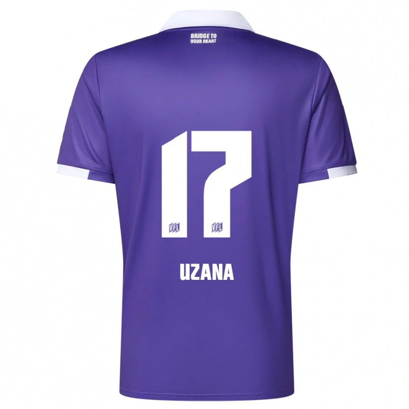 Danxen Mujer Camiseta Sebastian Uzana #17 Púrpura Blanco 1ª Equipación 2025/26 La Camisa