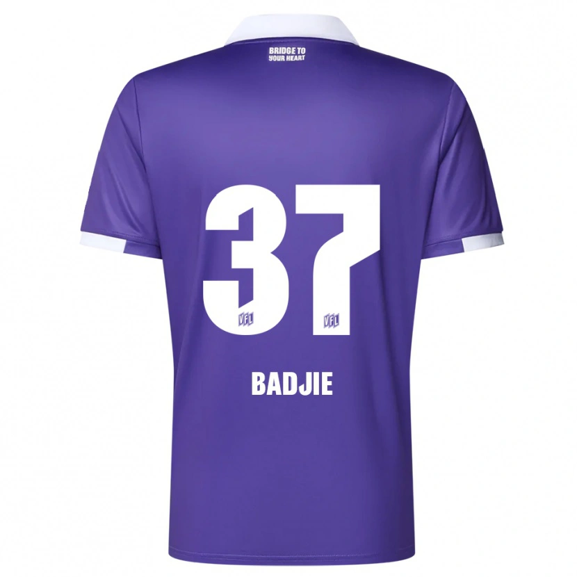 Danxen Mujer Camiseta Ismail Badjie #37 Púrpura Blanco 1ª Equipación 2025/26 La Camisa