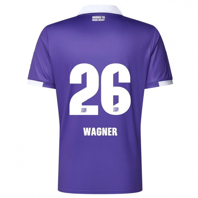 Danxen Mujer Camiseta Fridolin Wagner #26 Púrpura Blanco 1ª Equipación 2025/26 La Camisa