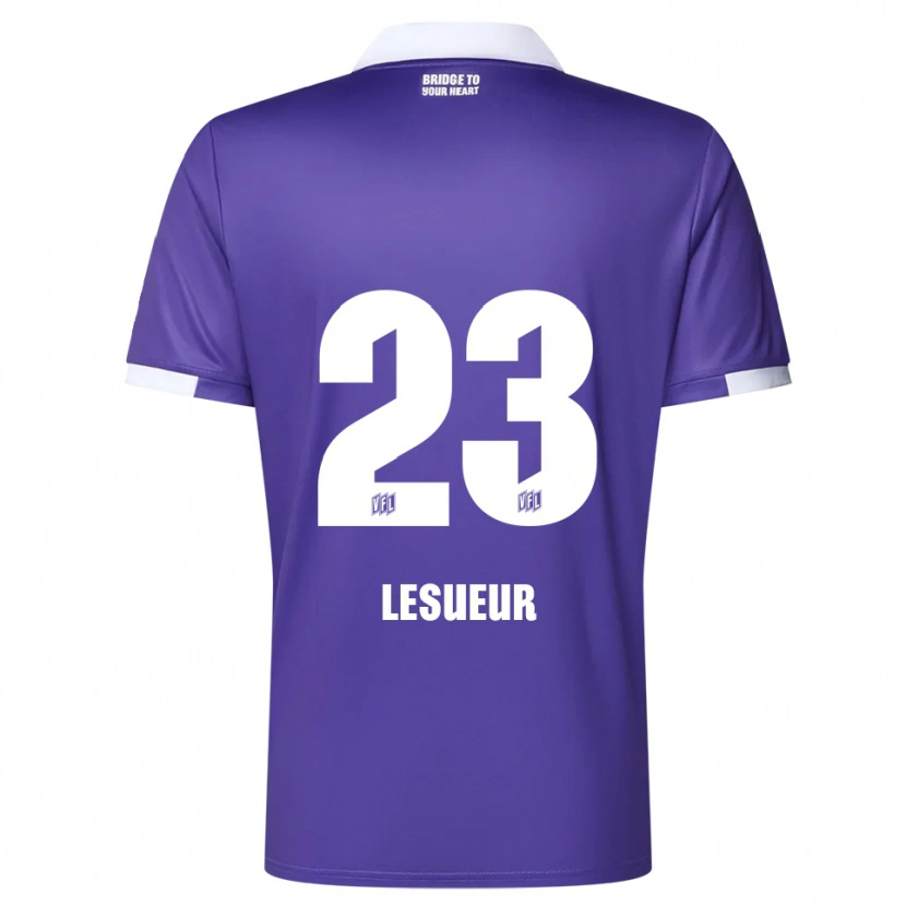 Danxen Mujer Camiseta Tony Lesueur #23 Púrpura Blanco 1ª Equipación 2025/26 La Camisa