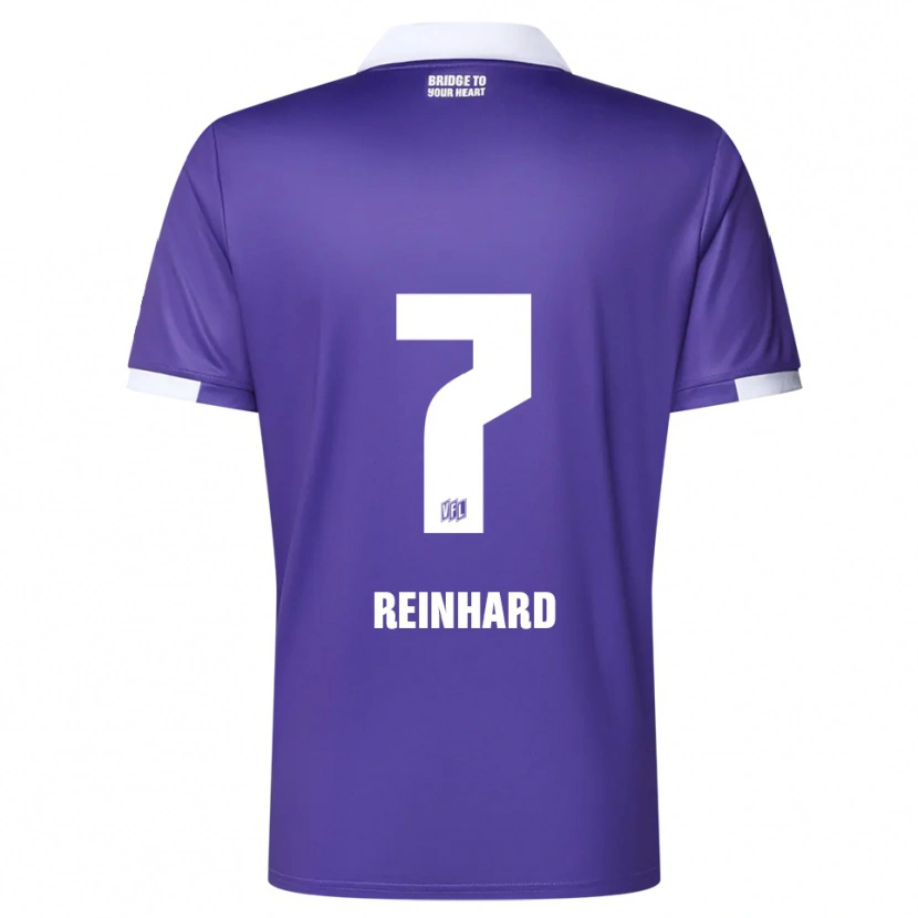 Danxen Mujer Camiseta Taro Reinhard #7 Púrpura Blanco 1ª Equipación 2025/26 La Camisa
