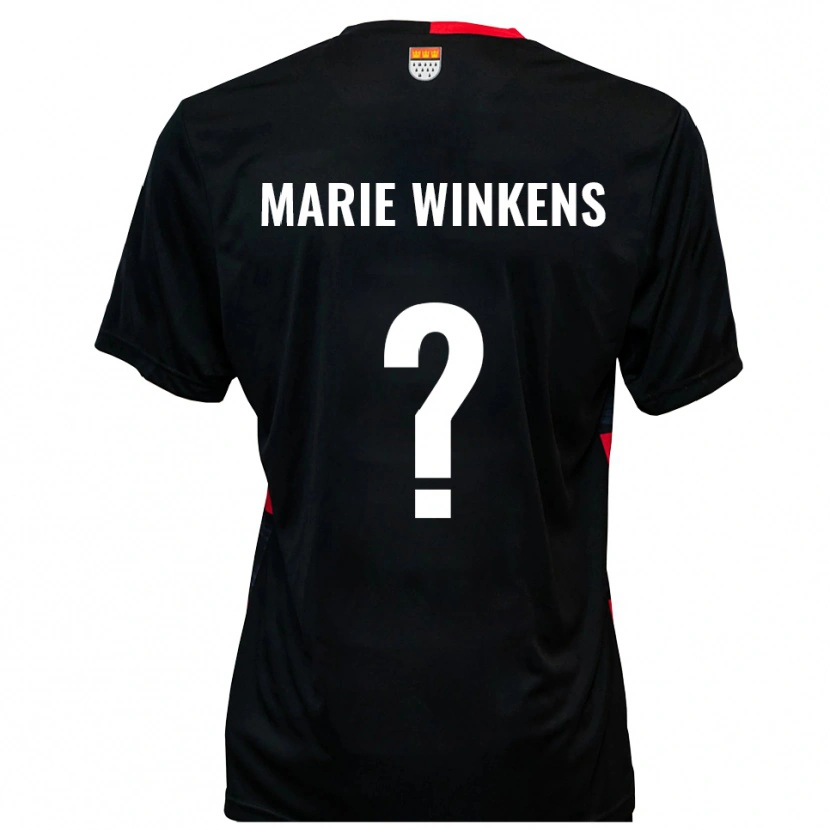 Danxen Mujer Camiseta Joelina Marie Winkens #0 Negro Rojo 1ª Equipación 2025/26 La Camisa