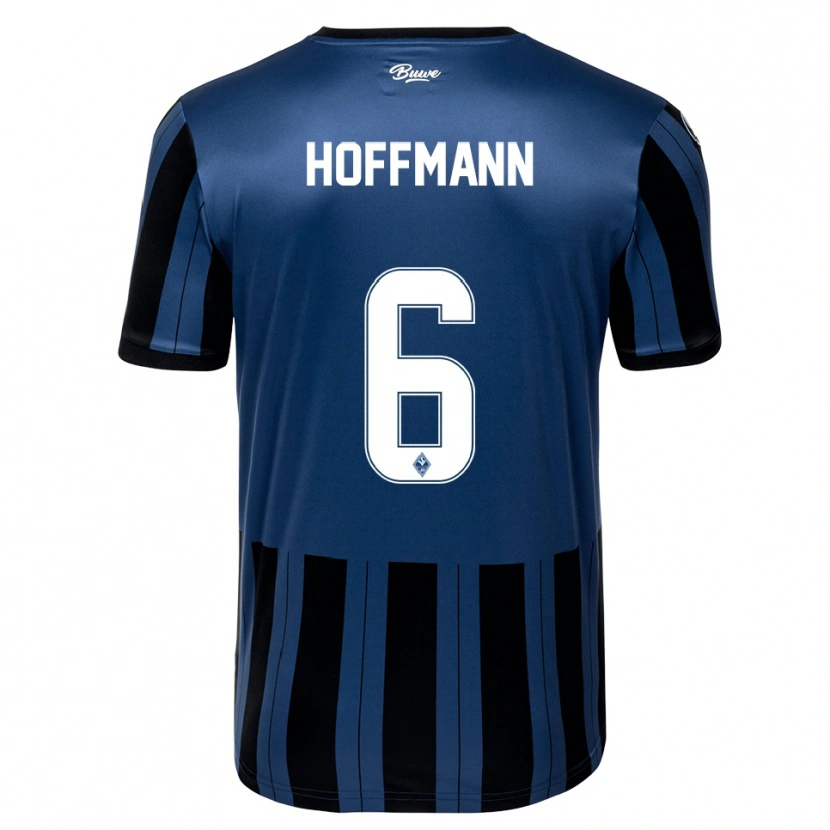 Danxen Mujer Camiseta Niklas Hoffmann #6 Azul Gris Negro 1ª Equipación 2025/26 La Camisa