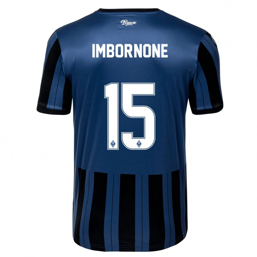 Danxen Mujer Camiseta Fabio Imbornone #15 Azul Gris Negro 1ª Equipación 2025/26 La Camisa