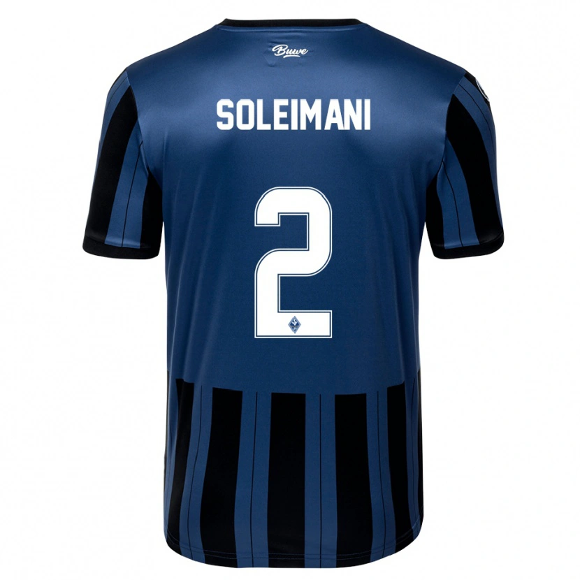 Danxen Mujer Camiseta Amir Soleimani #2 Azul Gris Negro 1ª Equipación 2025/26 La Camisa