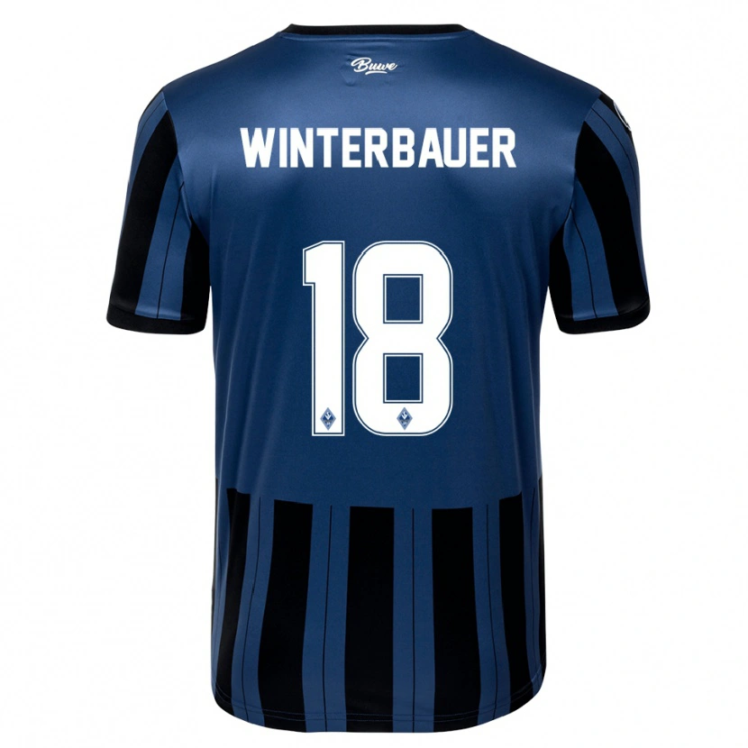 Danxen Mujer Camiseta Jan Winterbauer #18 Azul Gris Negro 1ª Equipación 2025/26 La Camisa