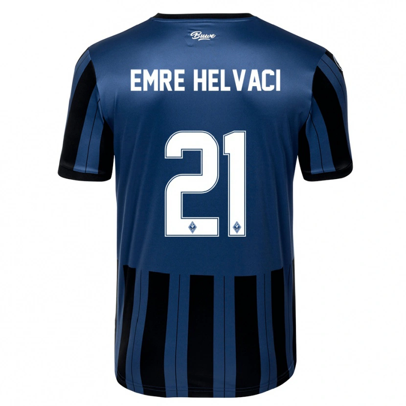 Danxen Mujer Camiseta Faruk Emre Helvaci #21 Azul Gris Negro 1ª Equipación 2025/26 La Camisa