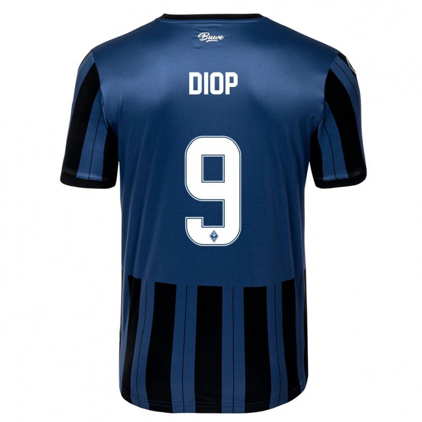Danxen Mujer Camiseta Ambroise Diop #9 Azul Gris Negro 1ª Equipación 2025/26 La Camisa