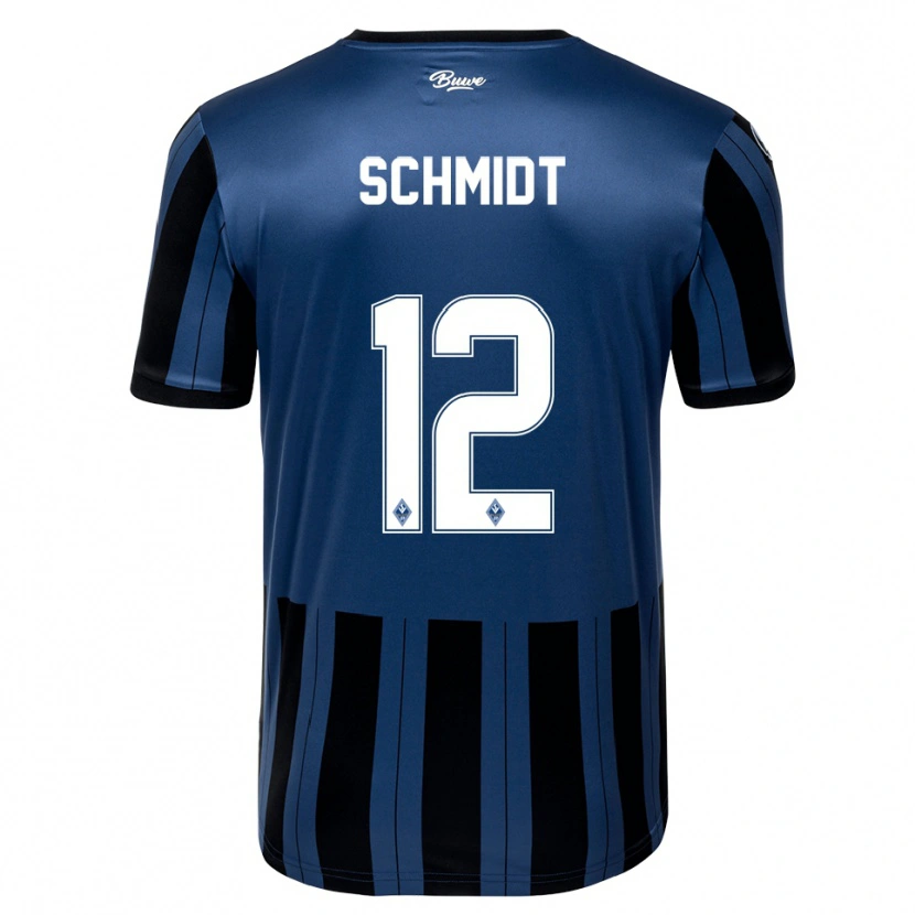 Danxen Mujer Camiseta Niclas Schmidt #12 Azul Gris Negro 1ª Equipación 2025/26 La Camisa