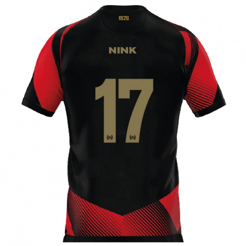 Danxen Mujer Camiseta Ben Nink #17 Negro Rojo 1ª Equipación 2025/26 La Camisa