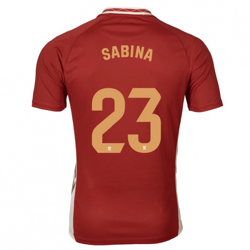 Danxen Mujer Camiseta Fran Sabina #23 Borgoña Dorado 2ª Equipación 2025/26 La Camisa