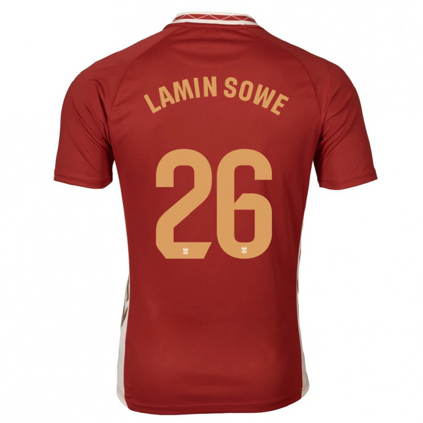 Danxen Mujer Camiseta Ba Lamin Sowe #26 Borgoña Dorado 2ª Equipación 2025/26 La Camisa