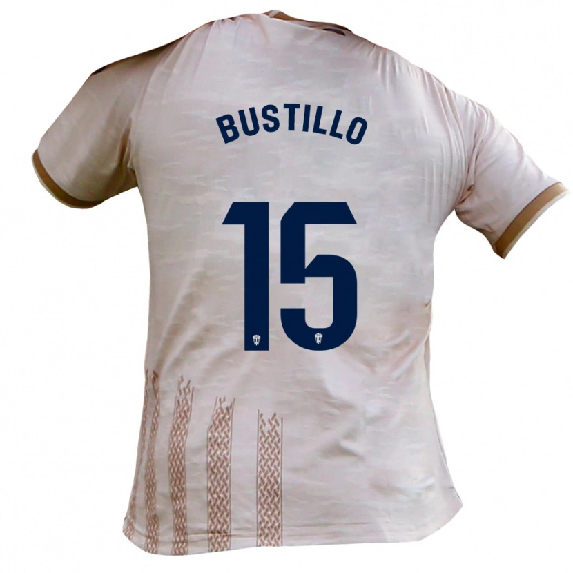 Danxen Mujer Camiseta Marcos Bustillo #15 Blanquecino Marrón 2ª Equipación 2025/26 La Camisa
