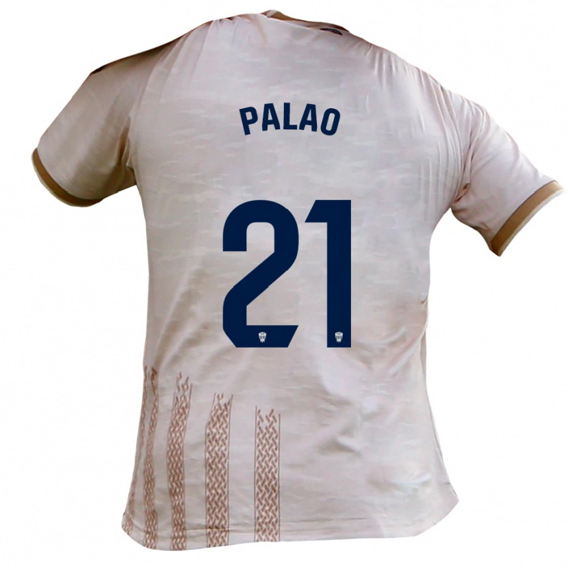 Danxen Mujer Camiseta Rafa Palao #21 Blanquecino Marrón 2ª Equipación 2025/26 La Camisa