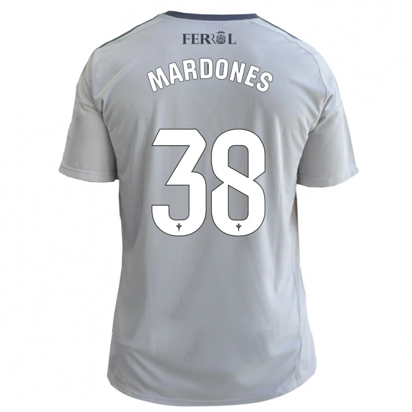 Danxen Mujer Camiseta Alvaro Mardones #38 Gris Plata 2ª Equipación 2025/26 La Camisa