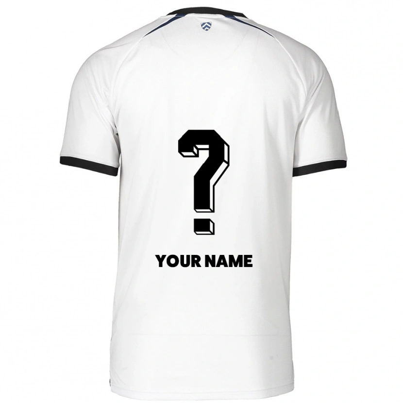 Danxen Mujer Camiseta Su Nombre #0 Blanco Negro 2ª Equipación 2025/26 La Camisa