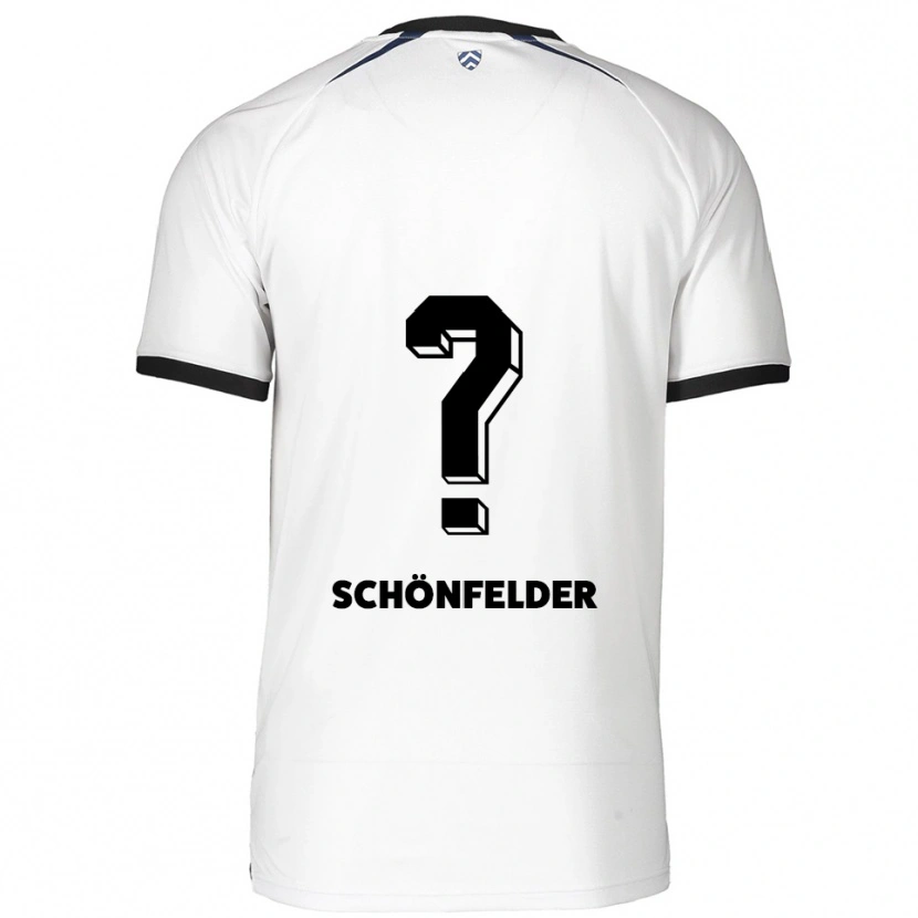 Danxen Mujer Camiseta Tom Schönfelder #0 Blanco Negro 2ª Equipación 2025/26 La Camisa