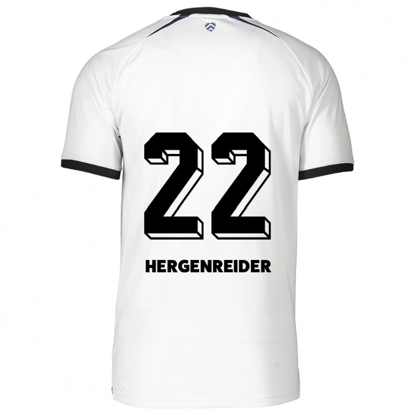 Danxen Mujer Camiseta Lennart Hergenreider #22 Blanco Negro 2ª Equipación 2025/26 La Camisa