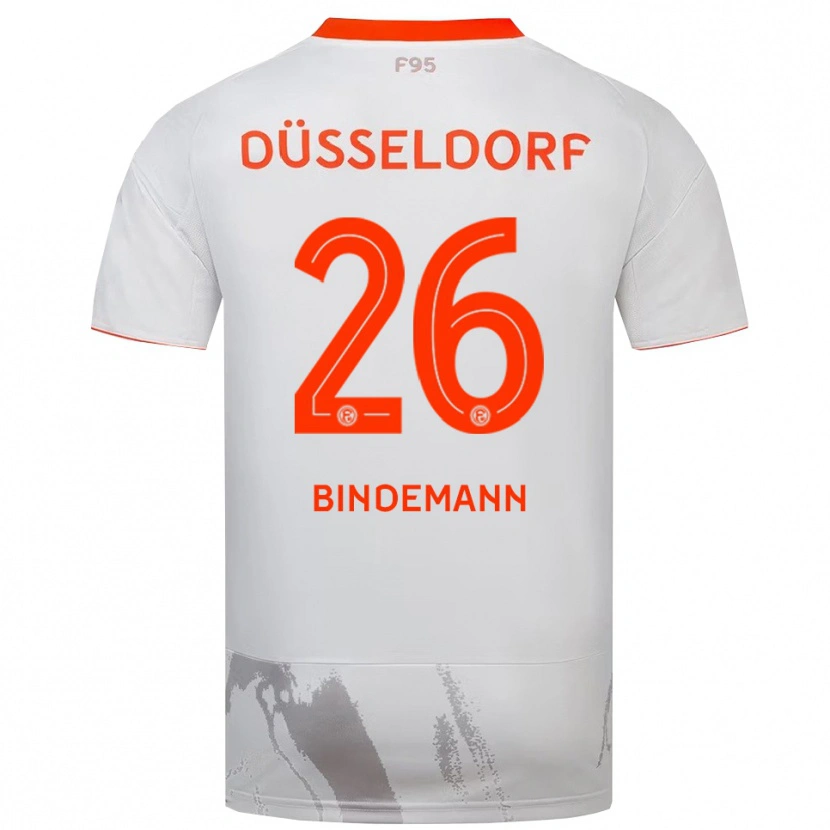 Danxen Mujer Camiseta Deniz Bindemann #26 Blanco Naranja 2ª Equipación 2025/26 La Camisa