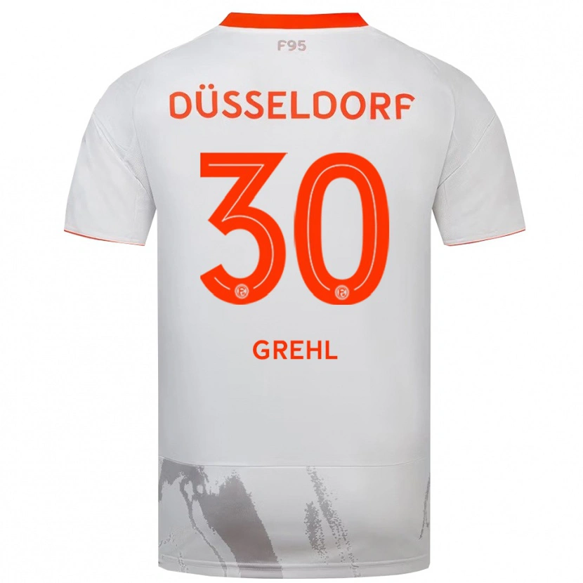 Danxen Mujer Camiseta Dominic Grehl #30 Blanco Naranja 2ª Equipación 2025/26 La Camisa