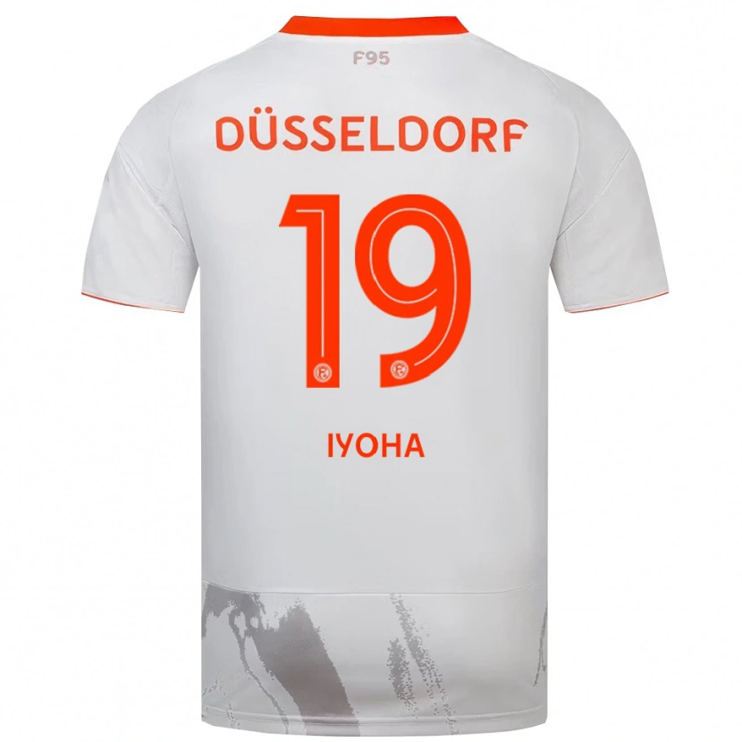 Danxen Mujer Camiseta Emmanuel Iyoha #19 Blanco Naranja 2ª Equipación 2025/26 La Camisa